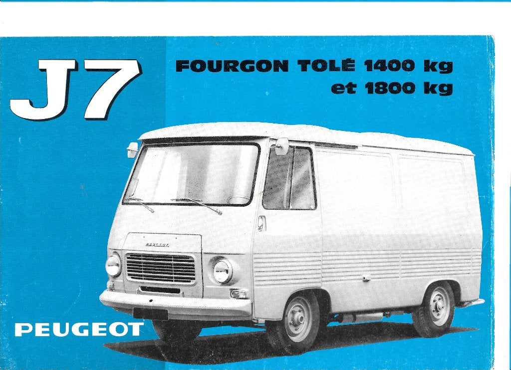PEUGEOT J7,  Franstalige folders, Ophalen of Verzenden, Zo goed als nieuw, Peugeot