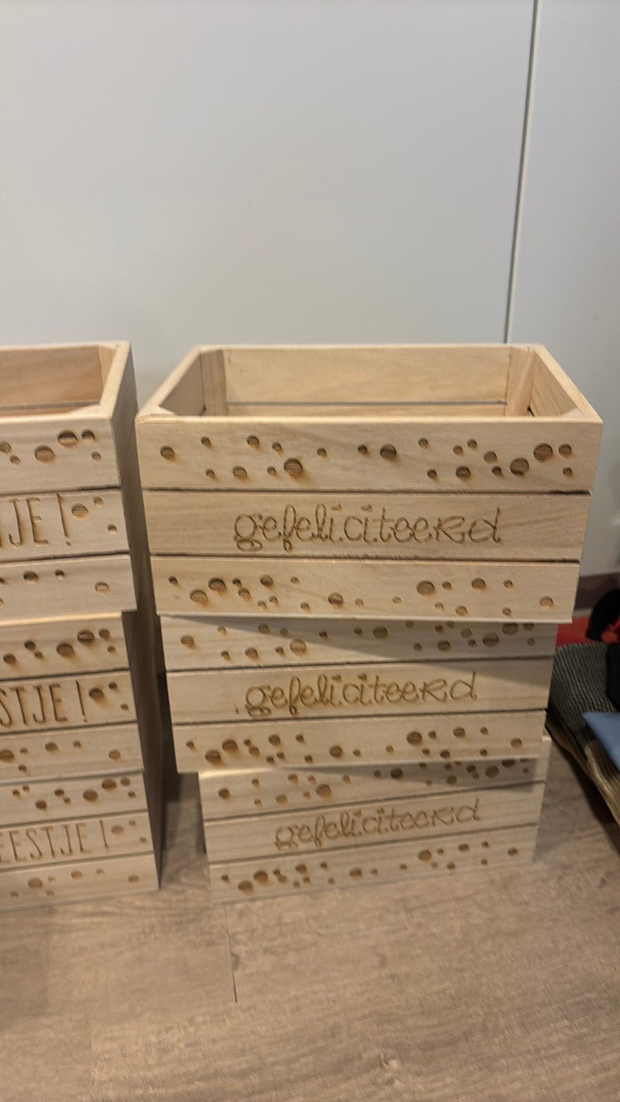 Geschenkvetpakking : houten kist, Ophalen of Verzenden, Speelgoed en Cadeaus