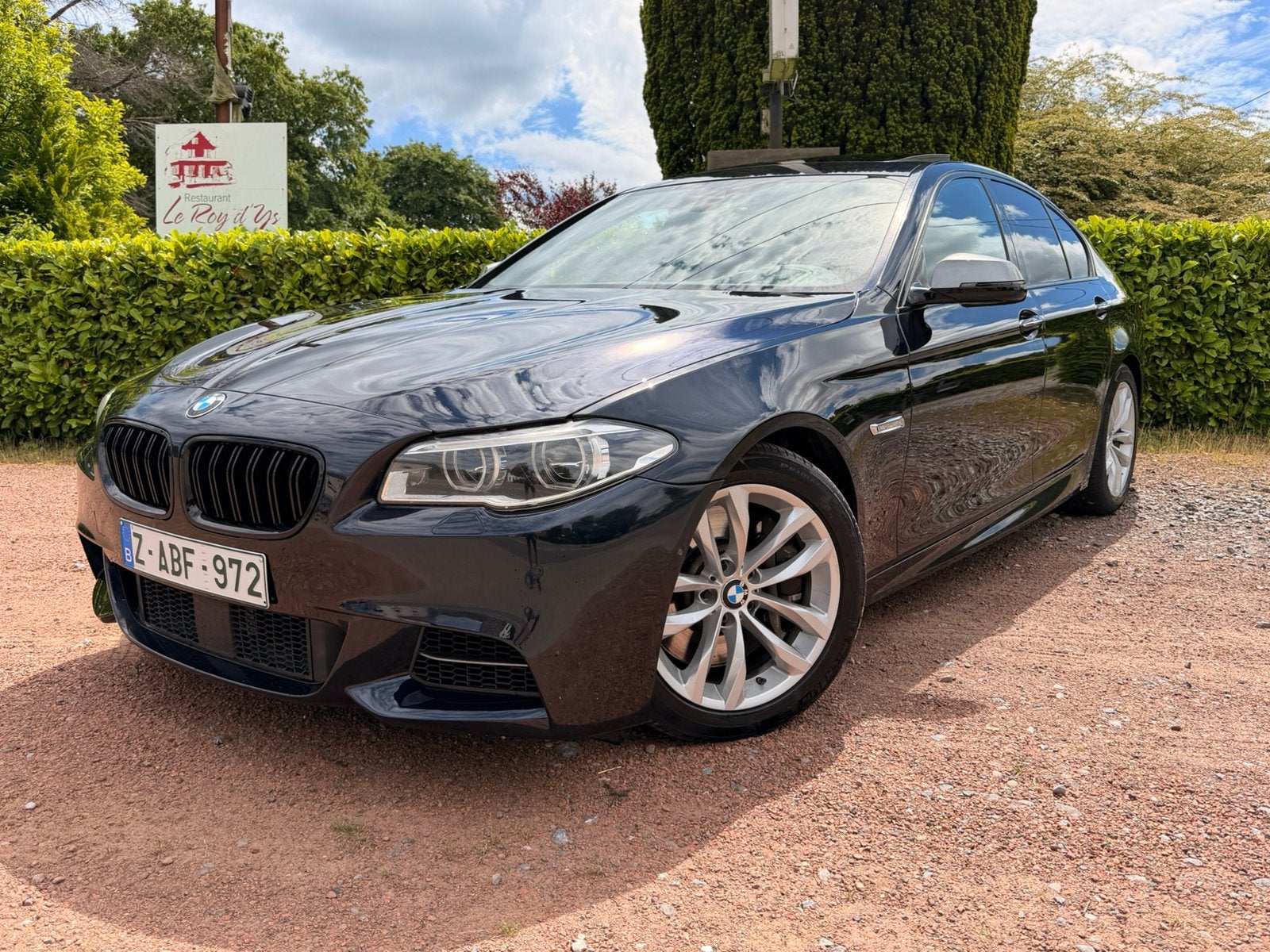 BMW M550d xDrive 381ch Full Options, Auto's, Automaat, Euro 6, Blauw, Leder