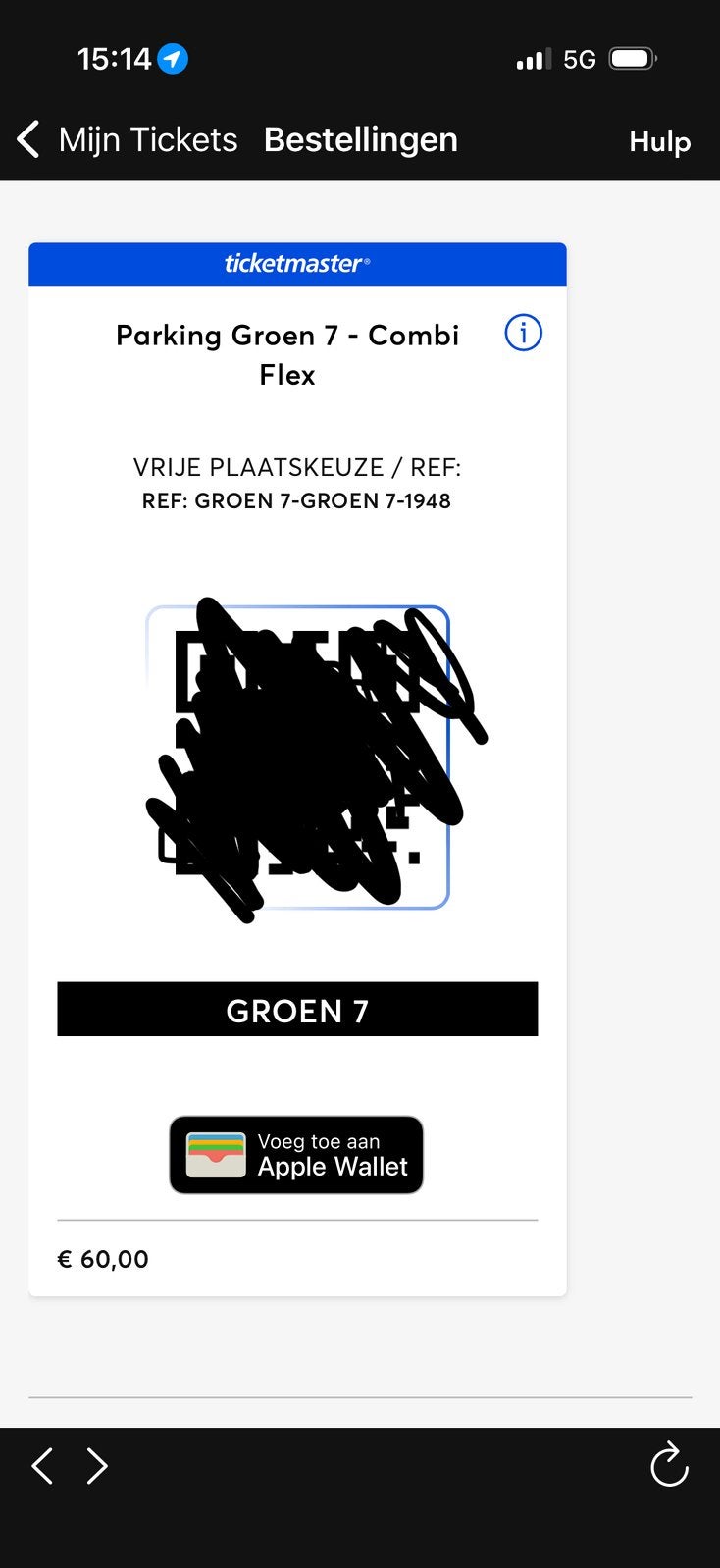 Parkingticket werchter groen combi flex, Tickets en Kaartjes, Meerdaags