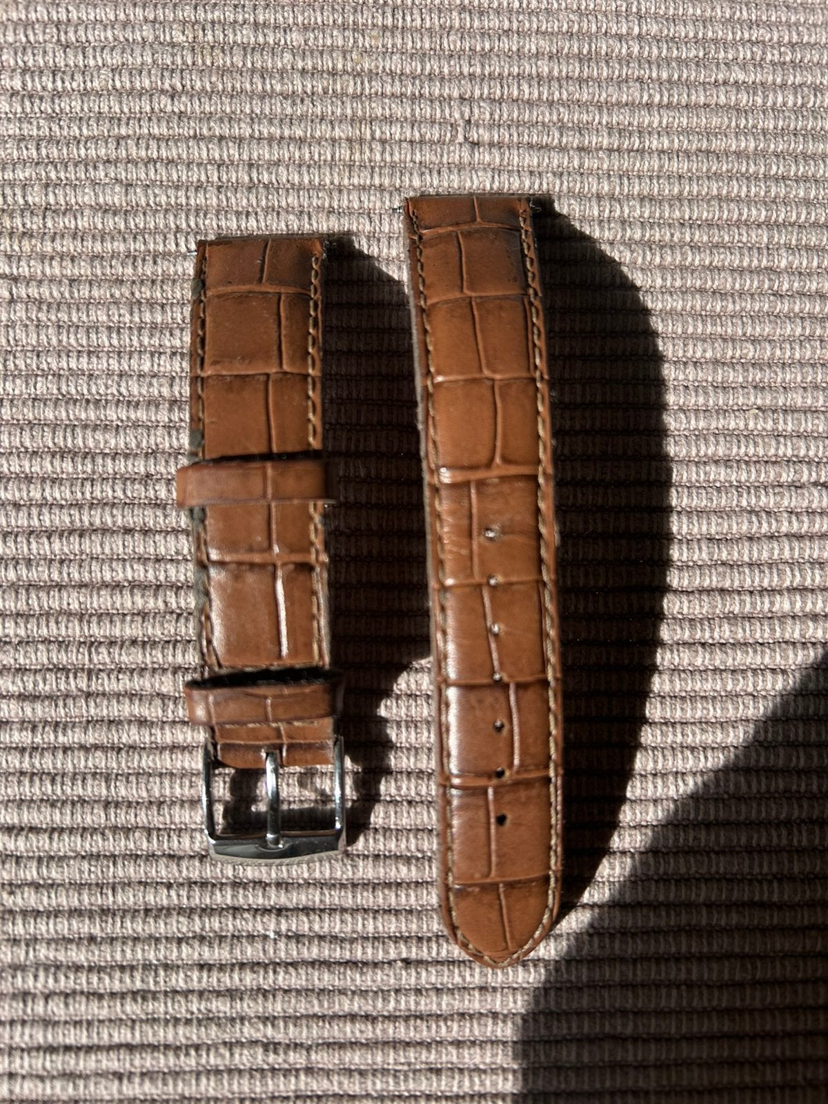 leren horlogeband, Handtassen en Accessoires, Ophalen, Zo goed als nieuw
