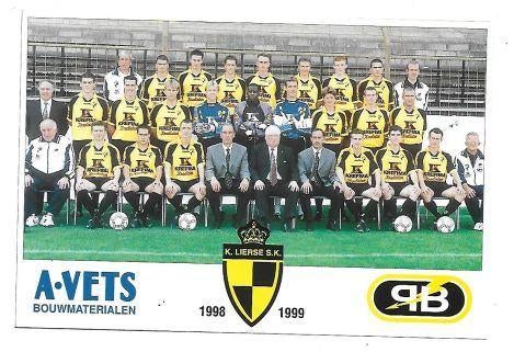 lierse sk - 25 fotokaarten + 20 handtekeningen 1998/99, Ophalen of Verzenden