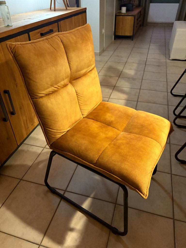 Eetkamerstoelen, Huis en Inrichting, Stoelen, Ophalen, Gebruikt, Overige kleuren, Metaal