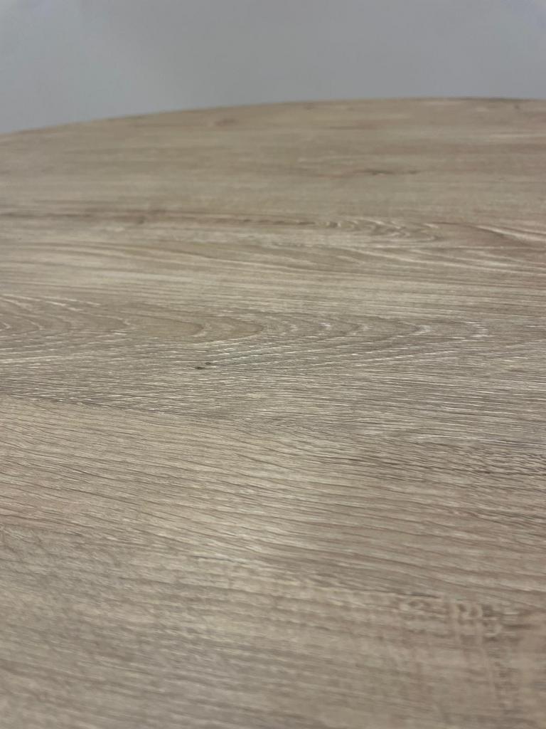 Table de salle à manger ronde en bois massif — (NOUVEAU), Enlèvement ou Envoi, Comme neuf