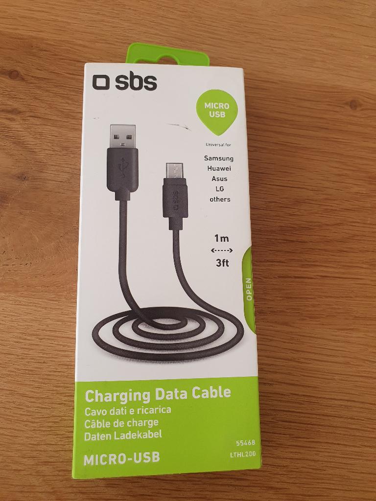 Cables originaux SBS & SAMSUNG Micro USB comme neufs., Télécoms, Enlèvement, Utilisé, Samsung