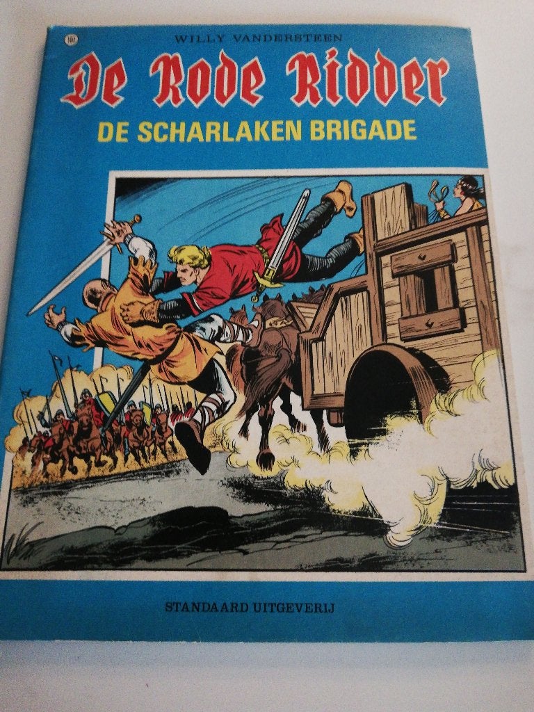 Strip Rode Ridder De scharlaken Brigade, Boeken, Gelezen, Willy Vandersteen, Eén stripboek, Ophalen of Verzenden