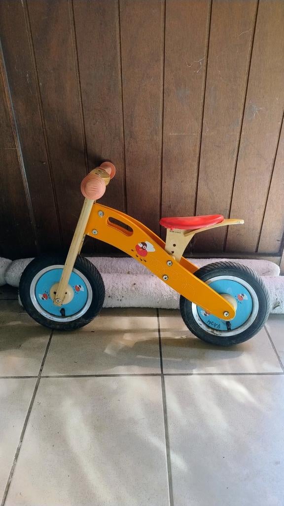 Houten loopfiets ( De Scratch Move-It Racende Vliegen), Ophalen, Loopfiets