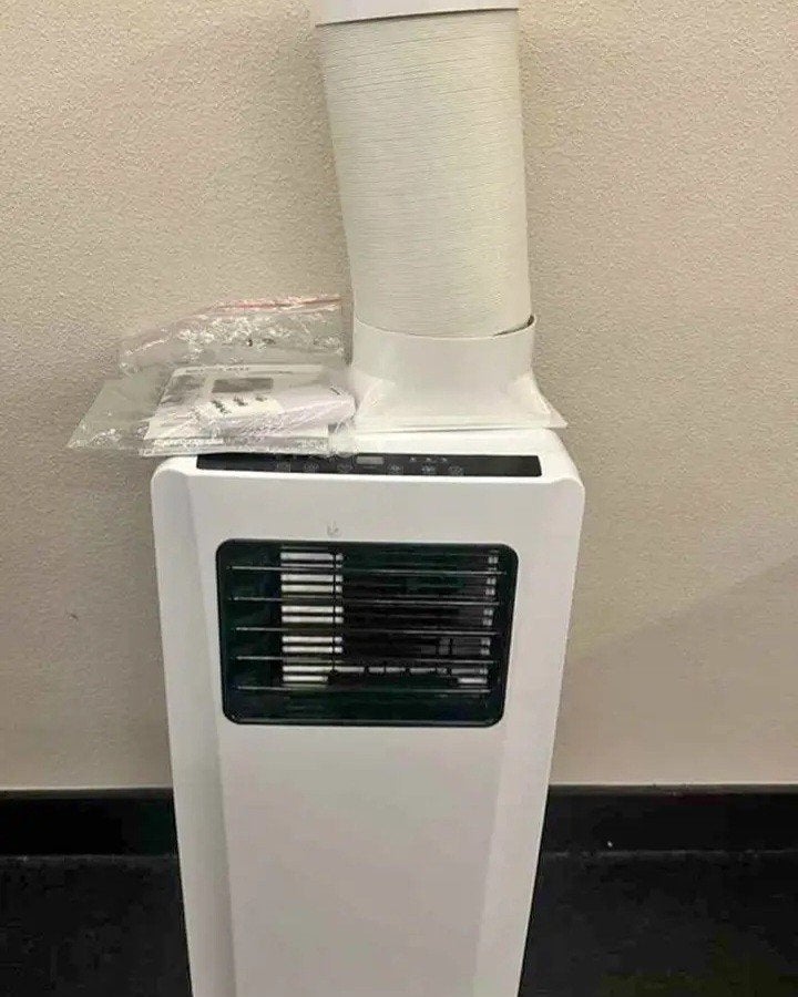 Mobiele airco nieuwstaat! Compleet., Energieklasse A of zuiniger, 3 snelheden of meer, Ophalen of Verzenden, Zo goed als nieuw