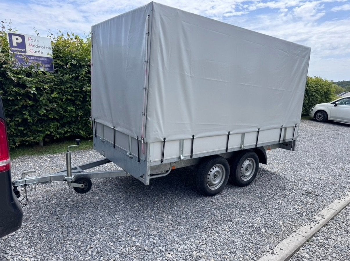 Remorque Plateau PRO 3m x 1,5 m Bachée 750 kg, Enlèvement ou Envoi, Comme neuf
