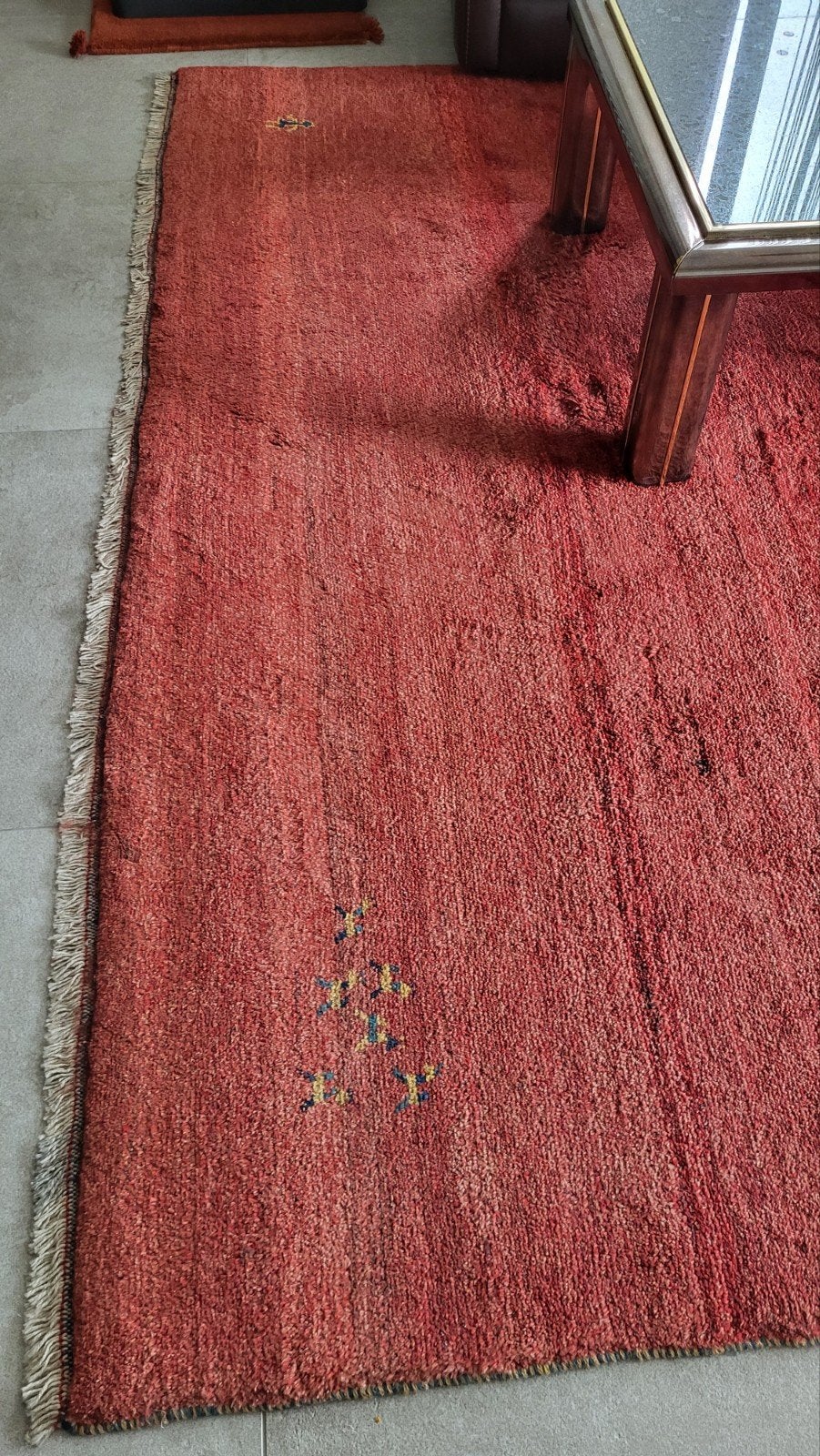 Gabbeh tapijt van echt wol, Maison & Meubles, Ameublement | Revêtements de sol, Enlèvement, Rouge, Tapis