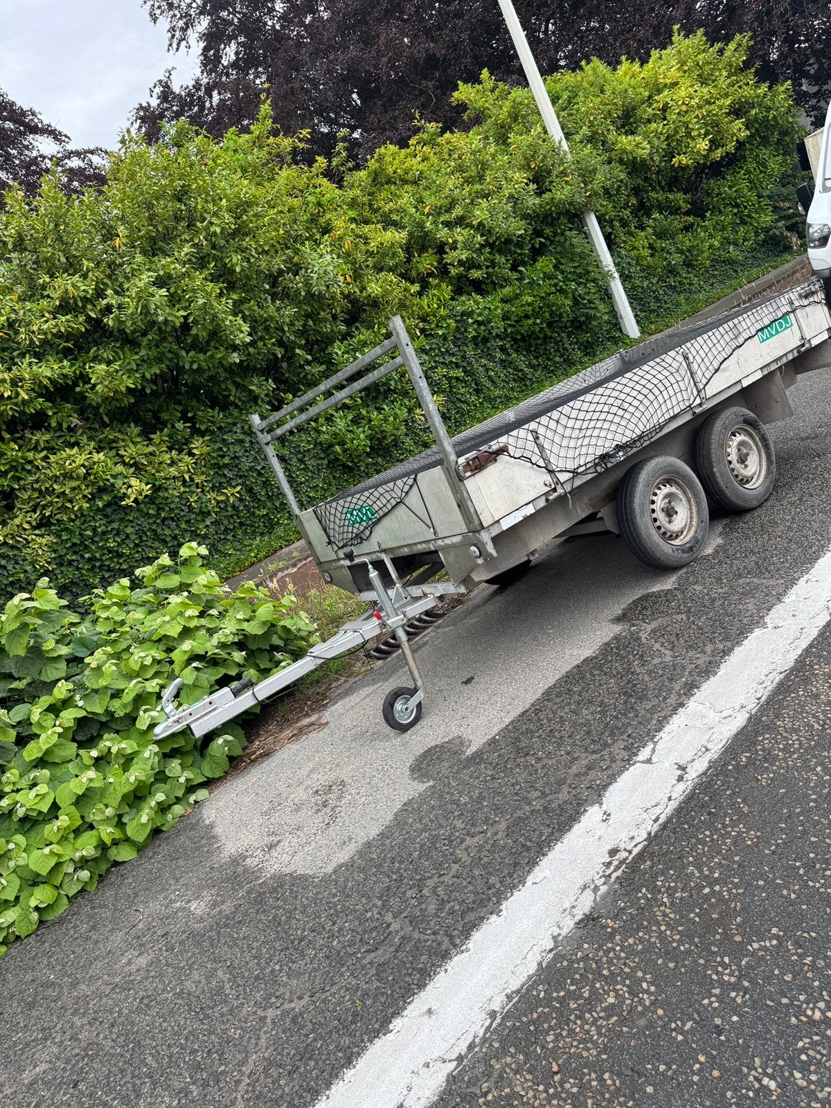 Aanhangwagen dubbelas te koop, Ophalen, Gebruikt