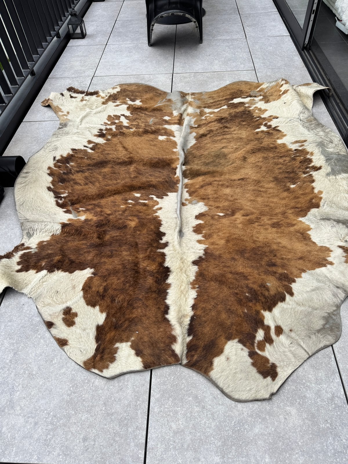 XXL Koeienvel – Bruin/Wit – Luxe Interieur – Koeienhuid, Ophalen, Gebruikt, Bruin