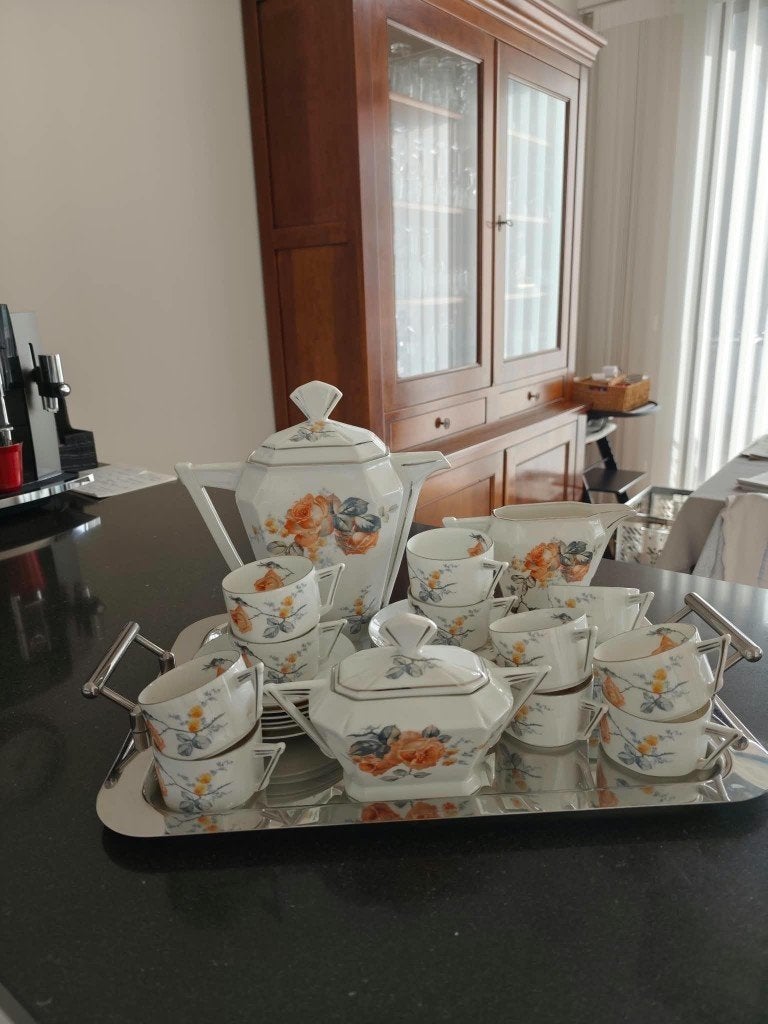 Art Deco koffieservies van Bloch & Co. Eichwald Porselein, Antiek en Kunst, Ophalen