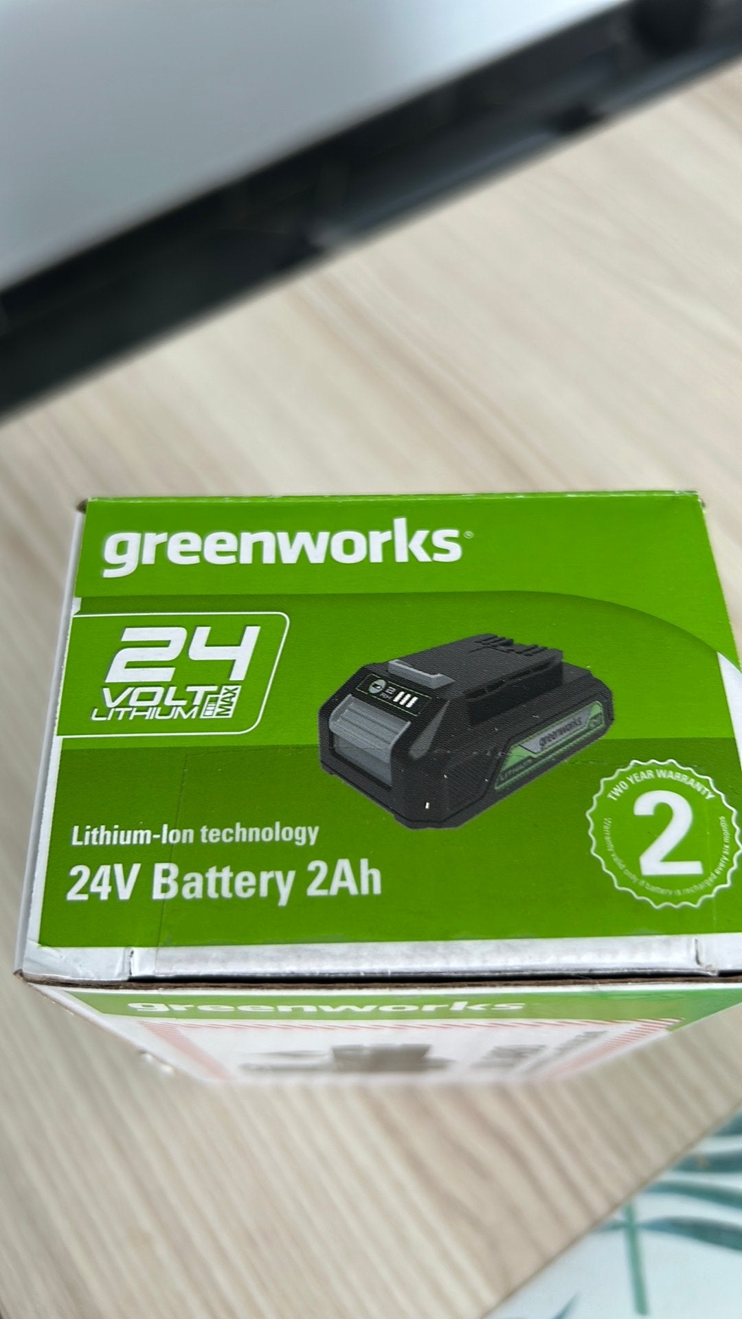 Batterie greenworks, Ophalen, Zo goed als nieuw