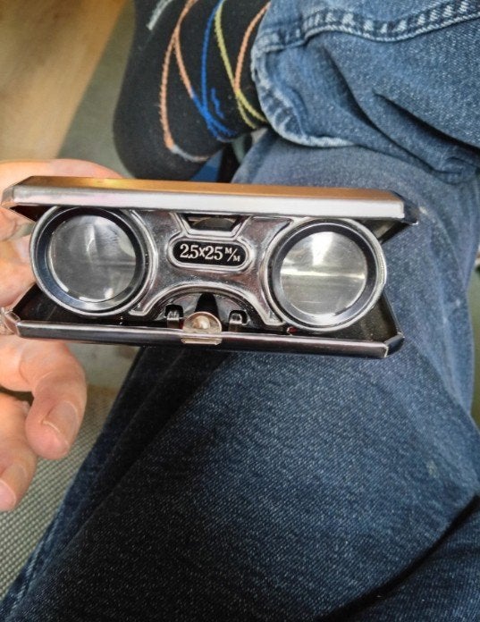 vintage verrekijker inklapbaar, TV, Hi-fi & Vidéo, Matériel d'optique| Jumelles, Enlèvement ou Envoi, Utilisé, 20x ou plus, Autres types