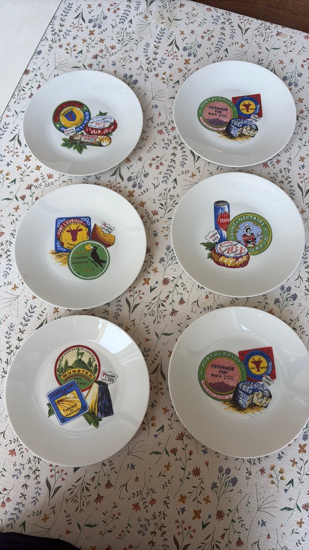 6 dessertborden Sélection Florence – Porcelaine d’Art, Ophalen, Vintage, Zo goed als nieuw, Bord(en)