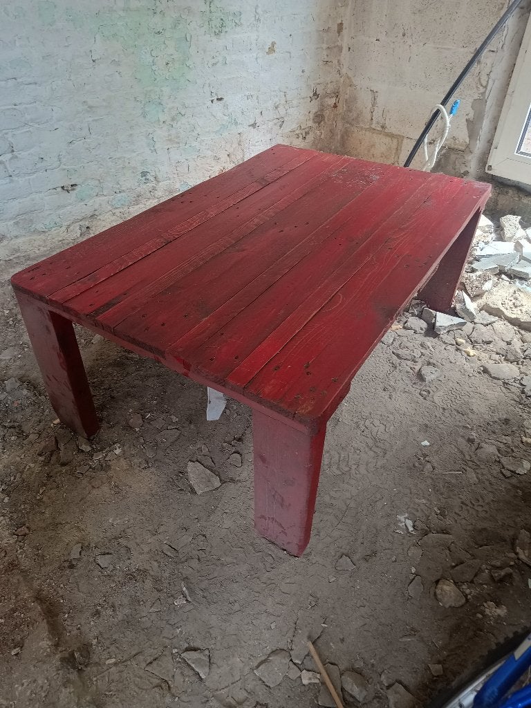 Table de salon bois de palette 120/80 cm, Maison & Meubles, 100 à 150 cm, Shabi, Enlèvement, Utilisé