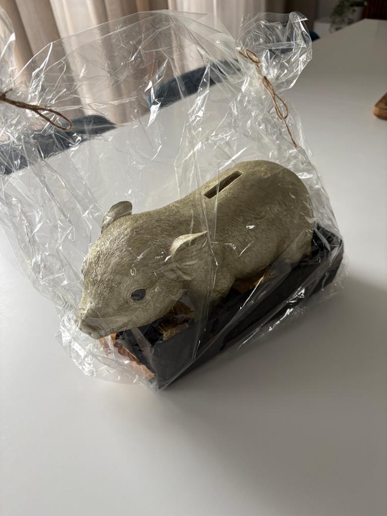 Goud spaarvarken nieuw, Verzamelen, Spaarpotten, Ophalen of Verzenden, Nieuw
