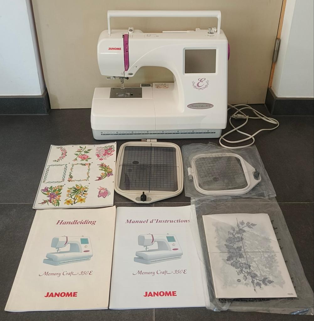 Machine à broder Janome Memory Craft 350 e, Enlèvement, Comme neuf, Broderies à la machine, Machine à broder