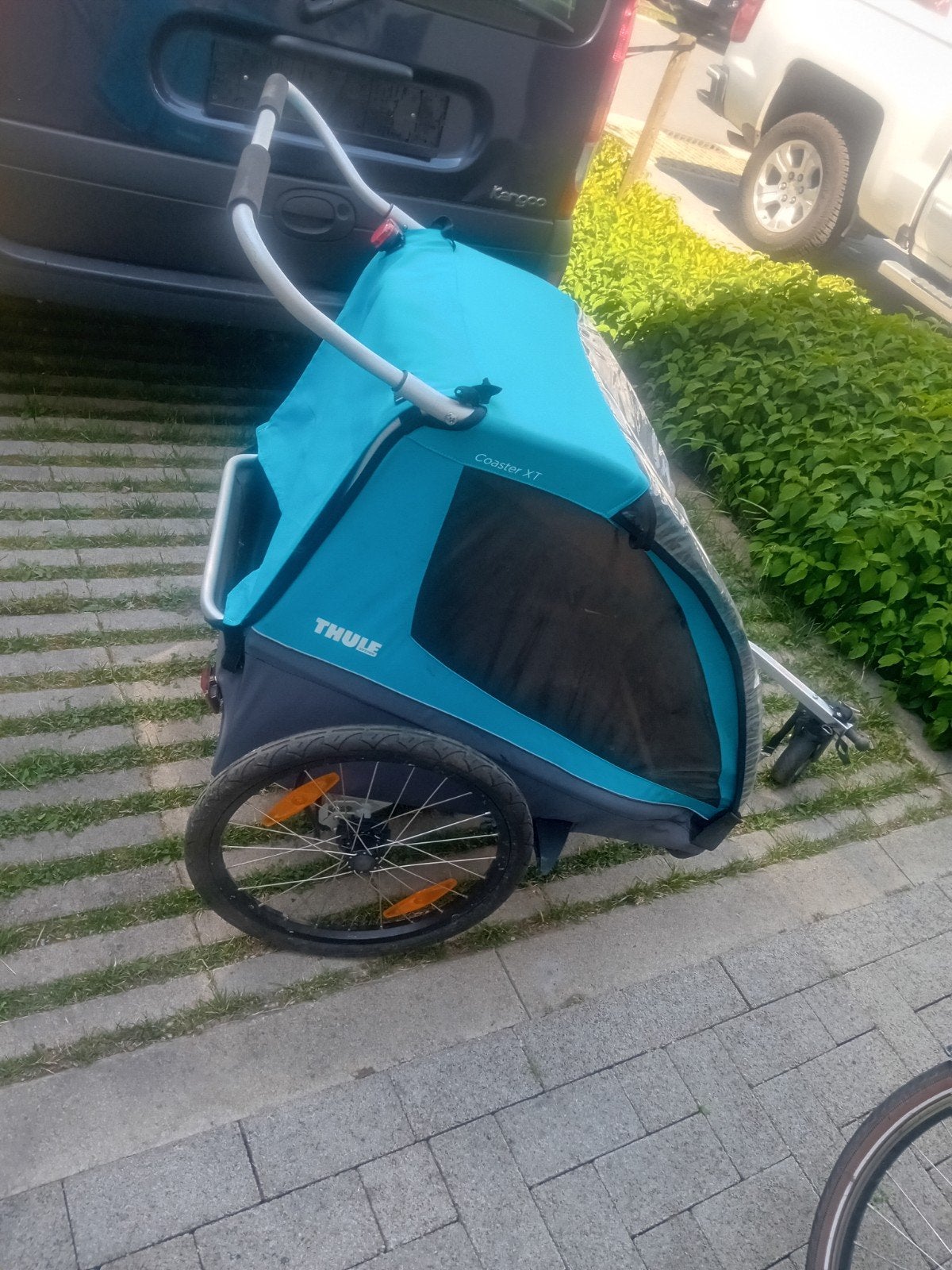 Remorque à vélo pliable Thule Coaster XT 2 pour enfants, Vélos & Vélomoteurs, Pliable, Enlèvement, Utilisé, Remorque pour enfant