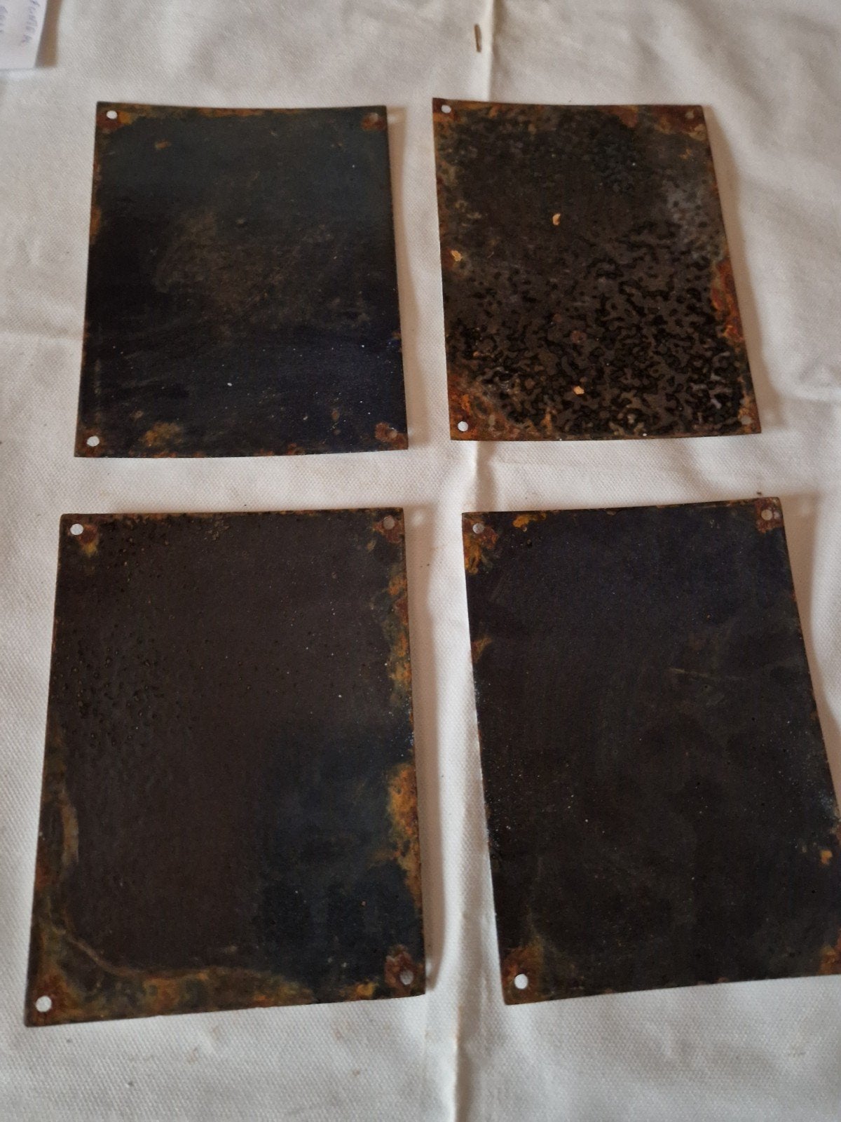 duitse emaille borden 4 soorten zie omschrijving, Collections, Enlèvement ou Envoi