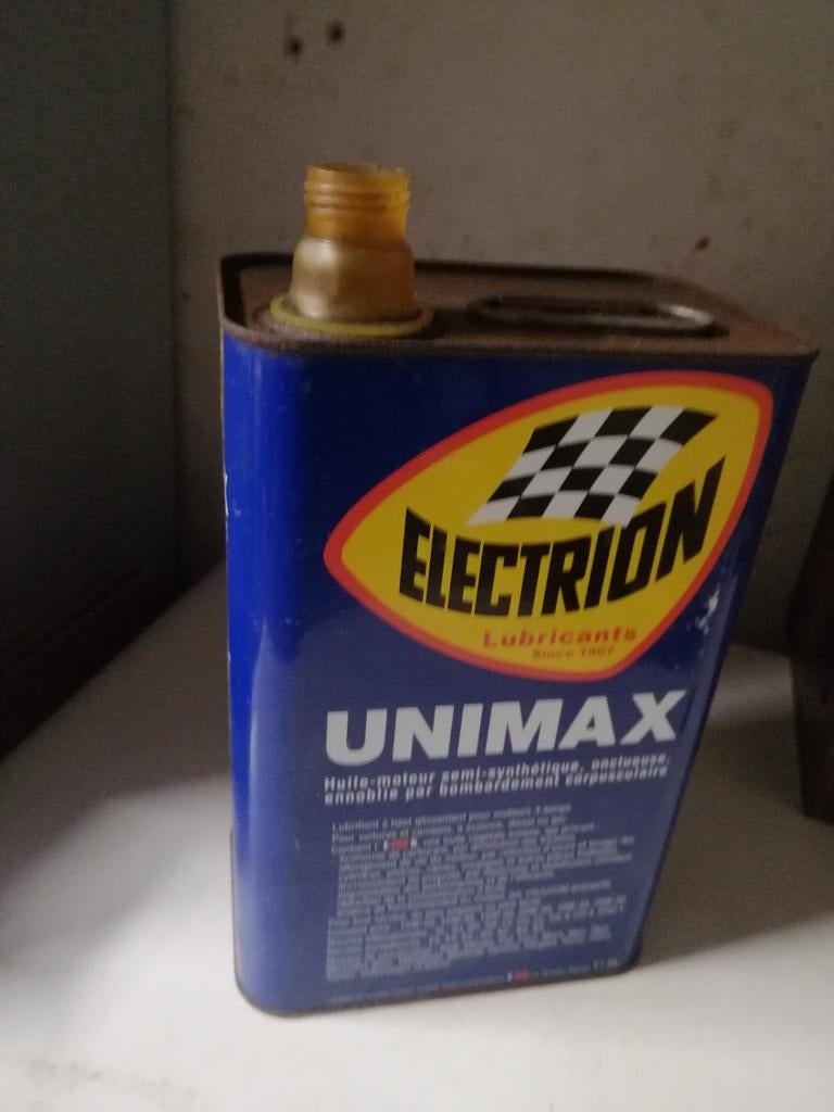 Bidon d'huile Électrion Unimax 5L, Collections, Enlèvement ou Envoi, Utilisé, Autre, Autres marques