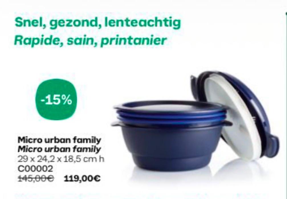 Tupperware Micro urban family + gratis verzending, Huis en Inrichting, Ophalen of Verzenden, Nieuw
