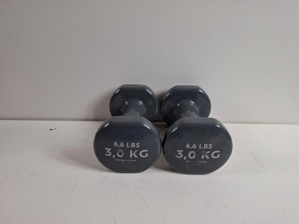 Halter gewicht 2x3kg domyos decathlon, Sport en Fitness, Ophalen of Verzenden