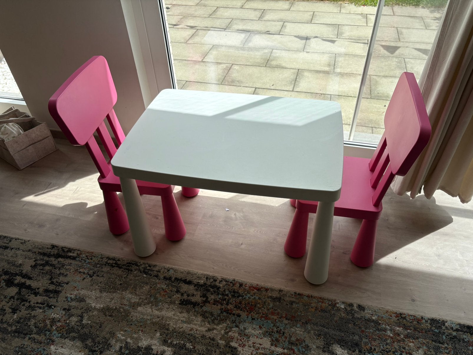 Ikea Mammut table + 2 chairs, Enlèvement, Utilisé