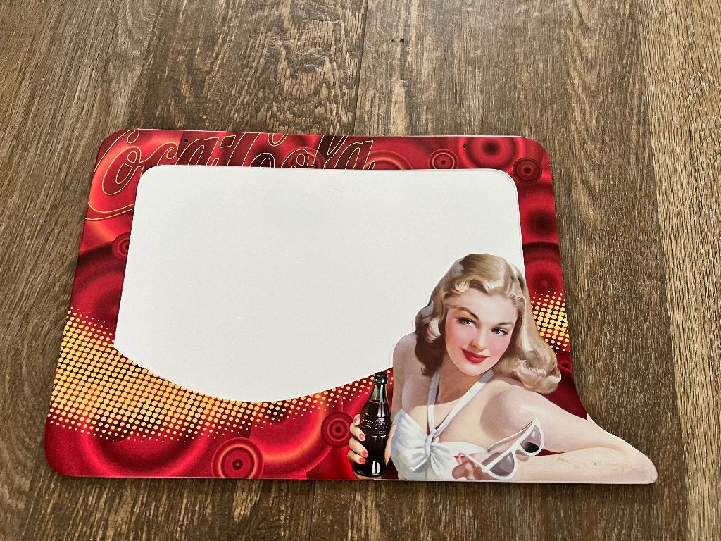 Coca Cola schrijfbord - reclamebord - bord 21,5 x 33 cm, Ophalen of Verzenden, Nieuw, Reclamebord
