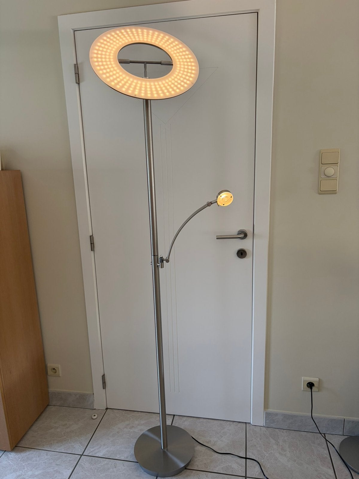 Vloerlamp inox design led, Ophalen, Zo goed als nieuw