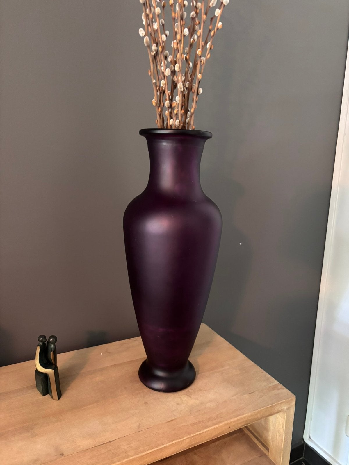 Stijlvolle Matte Designvaas – Donkerpaars, Maison & Meubles, Accessoires pour la Maison | Vases, Comme neuf, Enlèvement, Convient pour l'extérieur