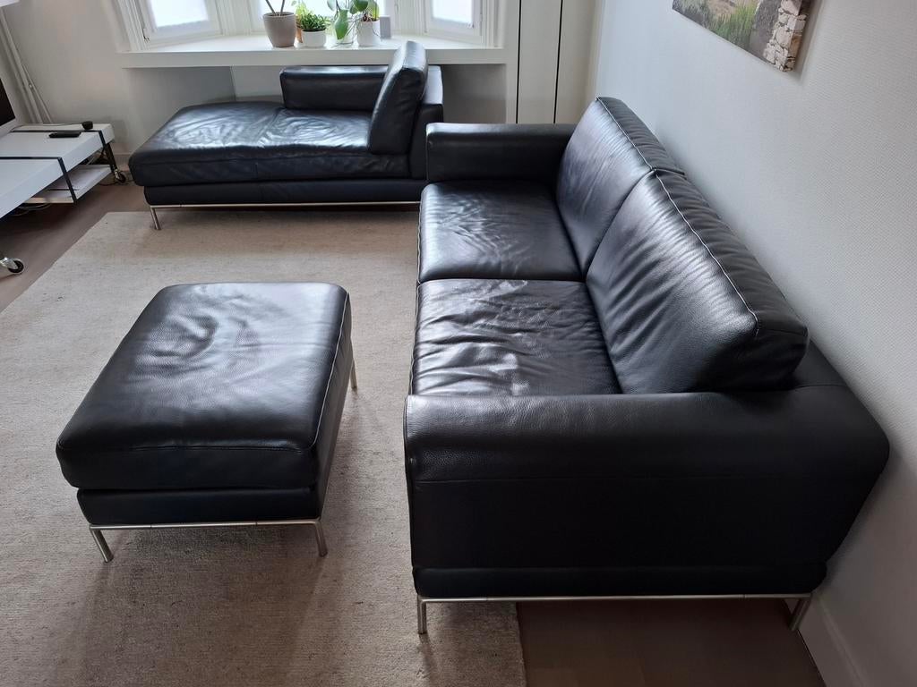 Sièges de salon en cuir noir, Enlèvement