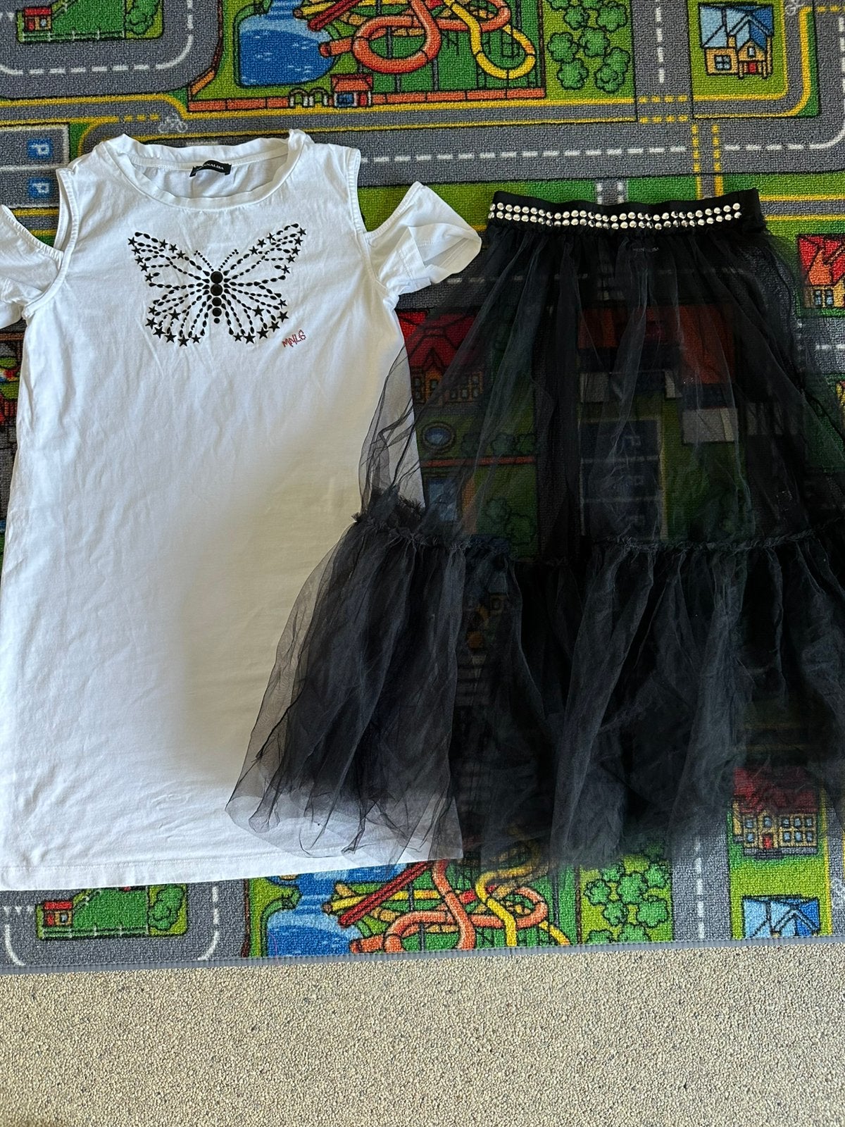 Te koop tuniek met rok Monnalisa, Ophalen of Verzenden, Zo goed als nieuw, Meisje, Jurk of Rok