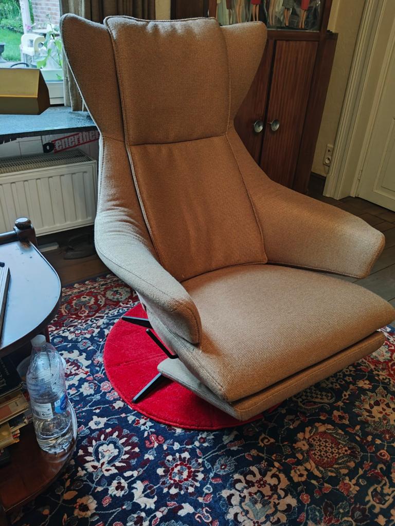 Fauteuil Relax en tissu couleur jute, pas d'odeur, aucun sig, Enlèvement, Tissus