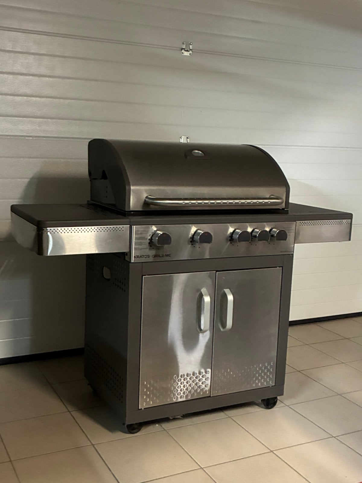 Mooie Kratos GrillMe Gasbarbeque / GasBBQ + hoes, Tuin en Terras, Gasbarbecues, Ophalen, Gebruikt