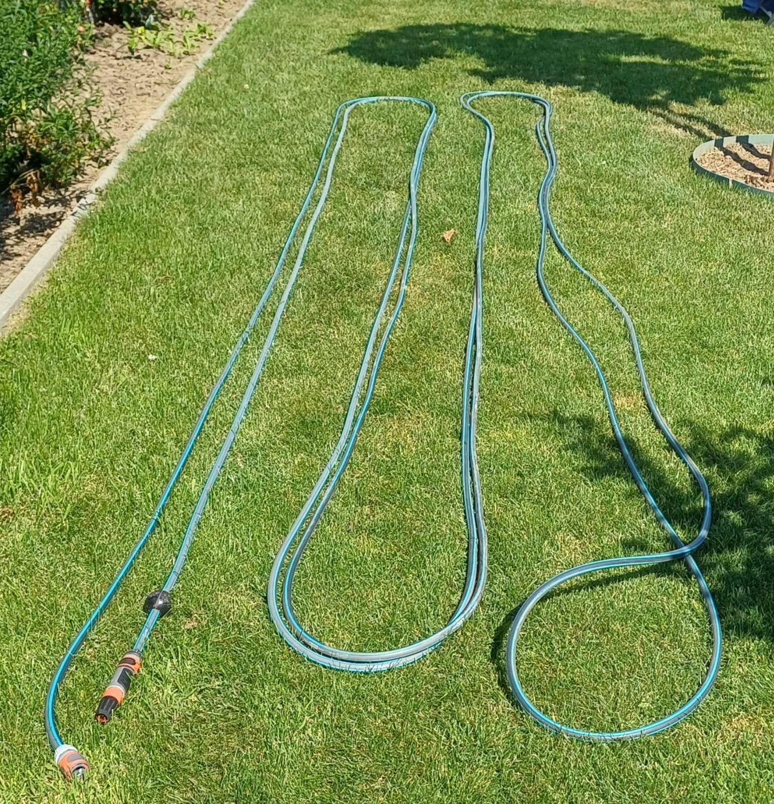 Tuinslang Gardena 35 m met aansluitstukken, Tuin en Terras, Tuinslangen, Ophalen, Gebruikt, Tuinslang