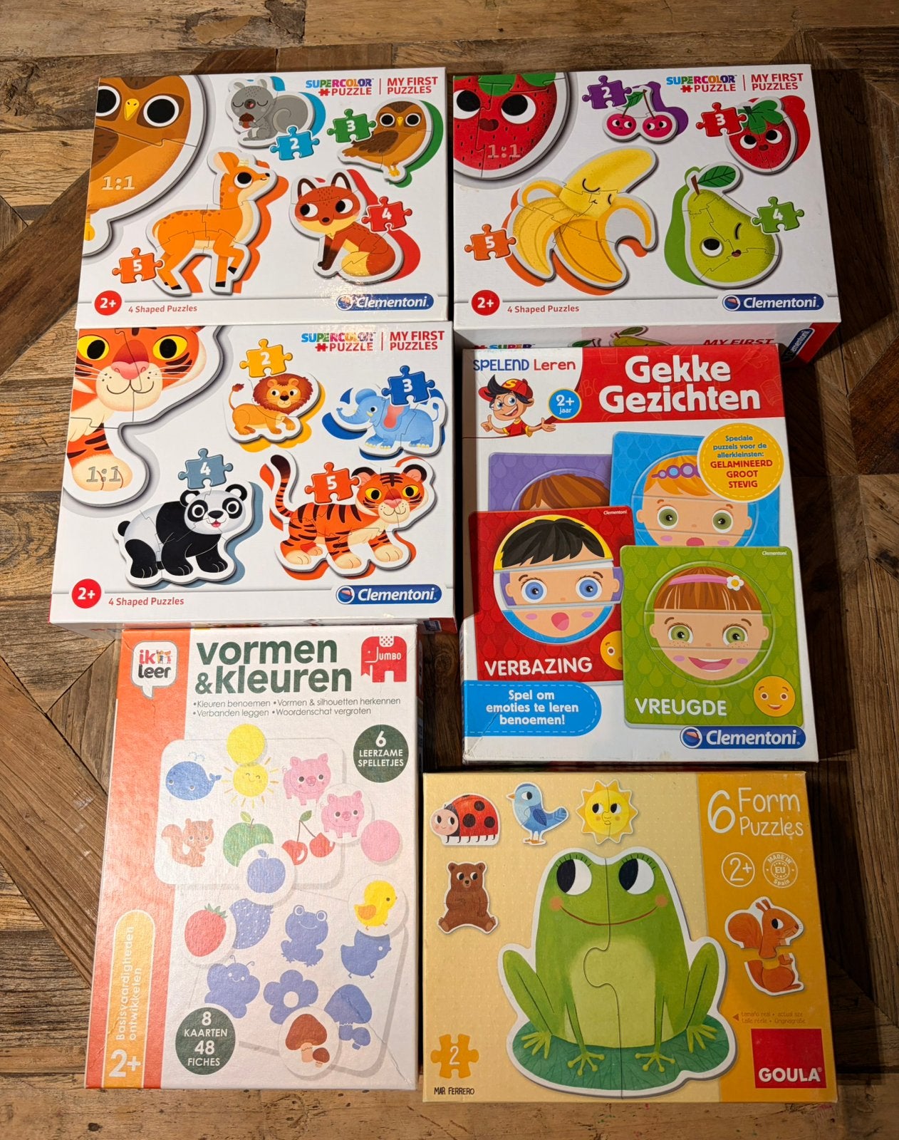 Lot peuterpuzzels en educatieve spellen (2+ jaar), Enlèvement, Utilisé