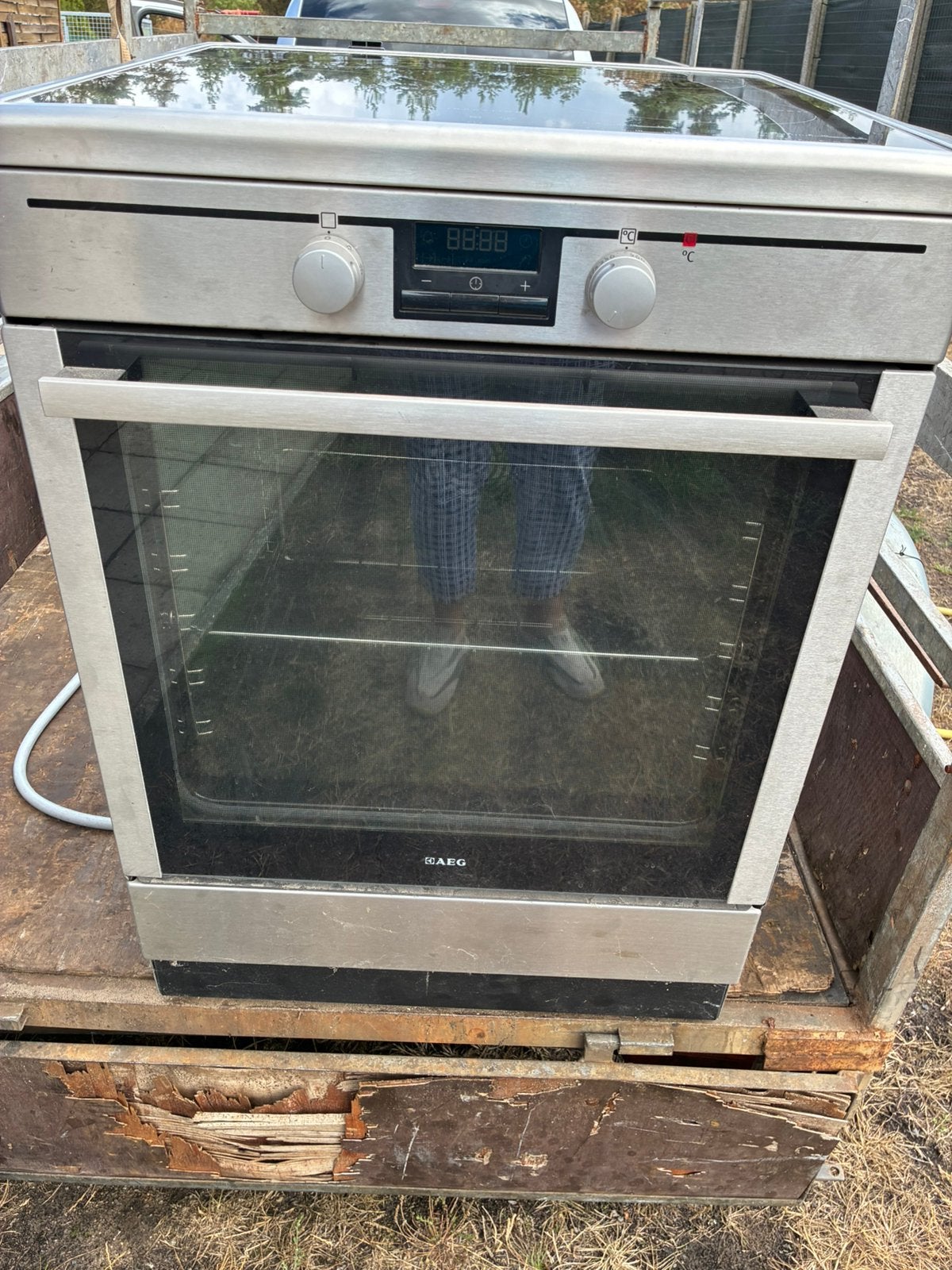 Aeg lndux plaat plus oven, Elektronische apparatuur, Fornuizen, Ophalen, Zo goed als nieuw