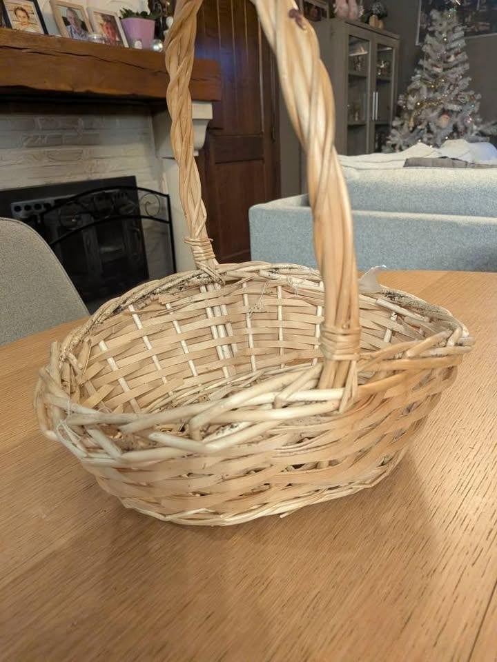 Panier en osier pour plantes, Maison & Meubles, Enlèvement, Comme neuf, Osier, Panier