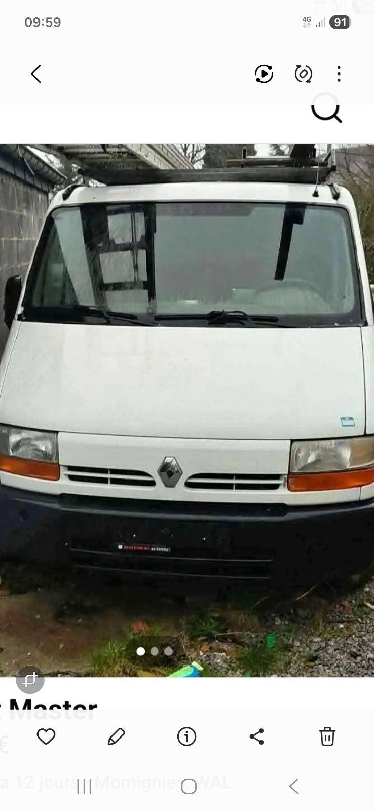 Pour feraille renault master bien lire 40€, Renault