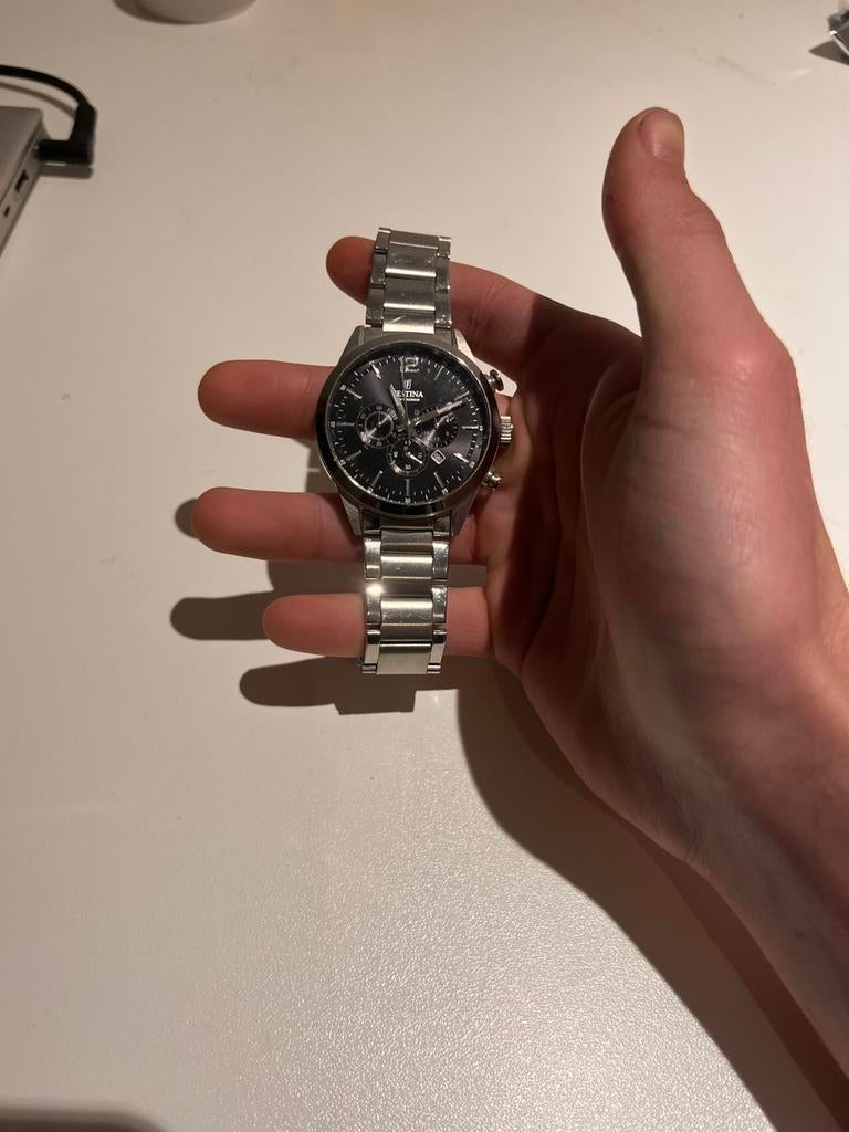 Festina timeless Chronograph - slechts aantal x gedragen, Handtassen en Accessoires, Horloges | Heren, Ophalen, Staal, Staal, Polshorloge