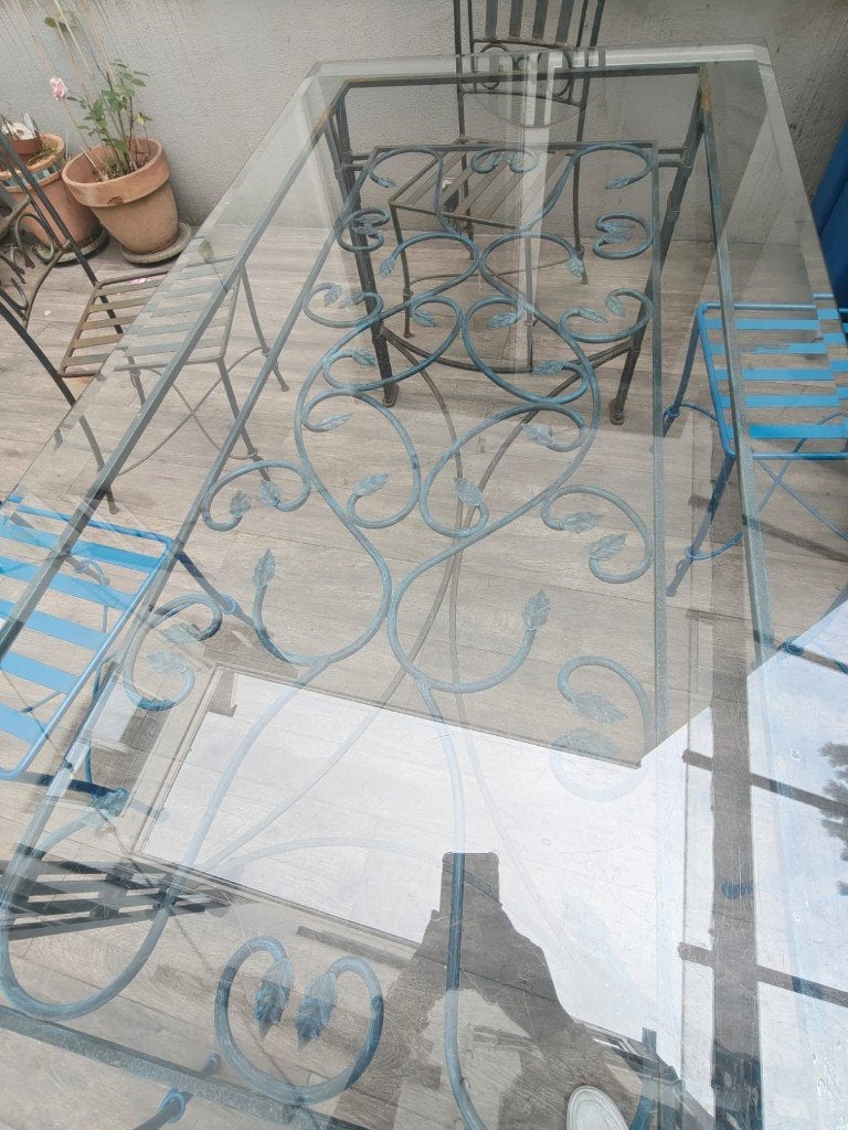 Ensemble de jardin en fonte, Table à dinner, Enlèvement, Utilisé, Autres matériaux