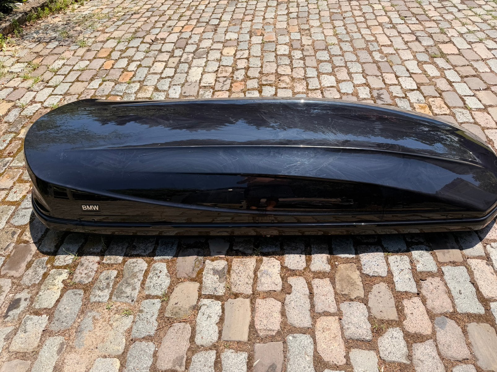Coffre de toit BMW d’origine – Noir brillant – bon état, Enlèvement, Utilisé