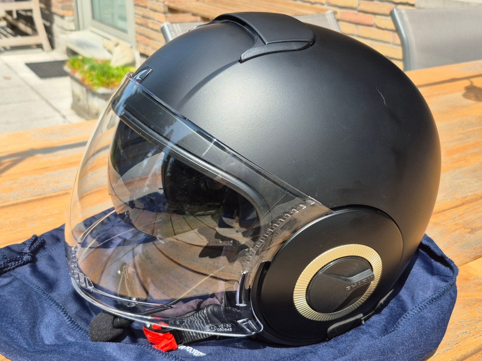 Casque Shark ALS New Sun Visor, noir mat, taille S, Motos, Enlèvement, S, Casque jet, Shark