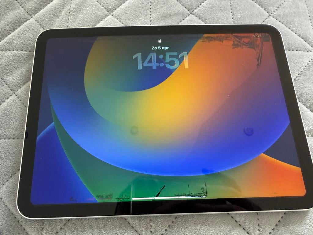 iPad10e Generatie 2022 64GBSilver Smart Folio Display Schade, Gebruikt, Apple iPad, 64 GB, Wi-Fi