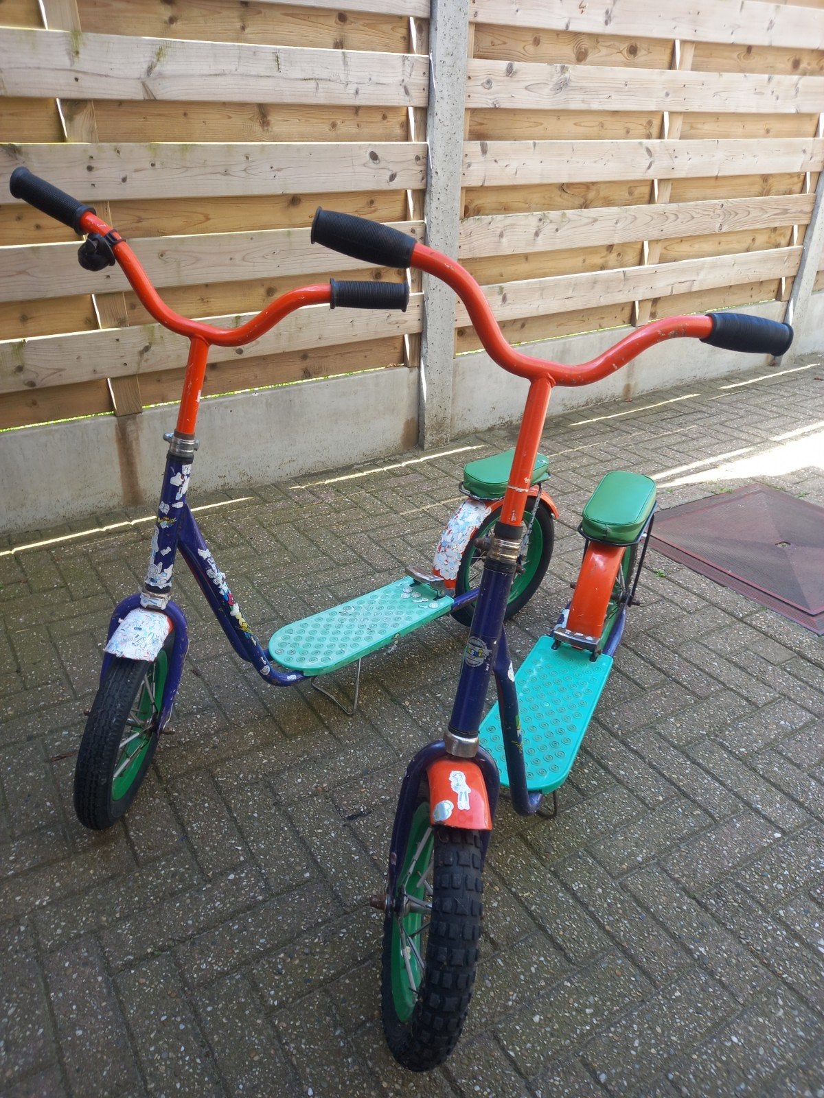 2 RETRO STEPS, Fietsen en Brommers, Steps, Ophalen, Gebruikt, Gewone step, Onbekend