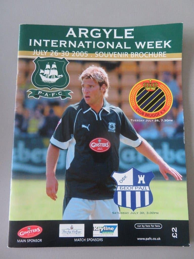 programma boekje Argyle Club Brugge 2005 vriendschappelijk, Collections, Enlèvement ou Envoi, Comme neuf, Livre ou Revue