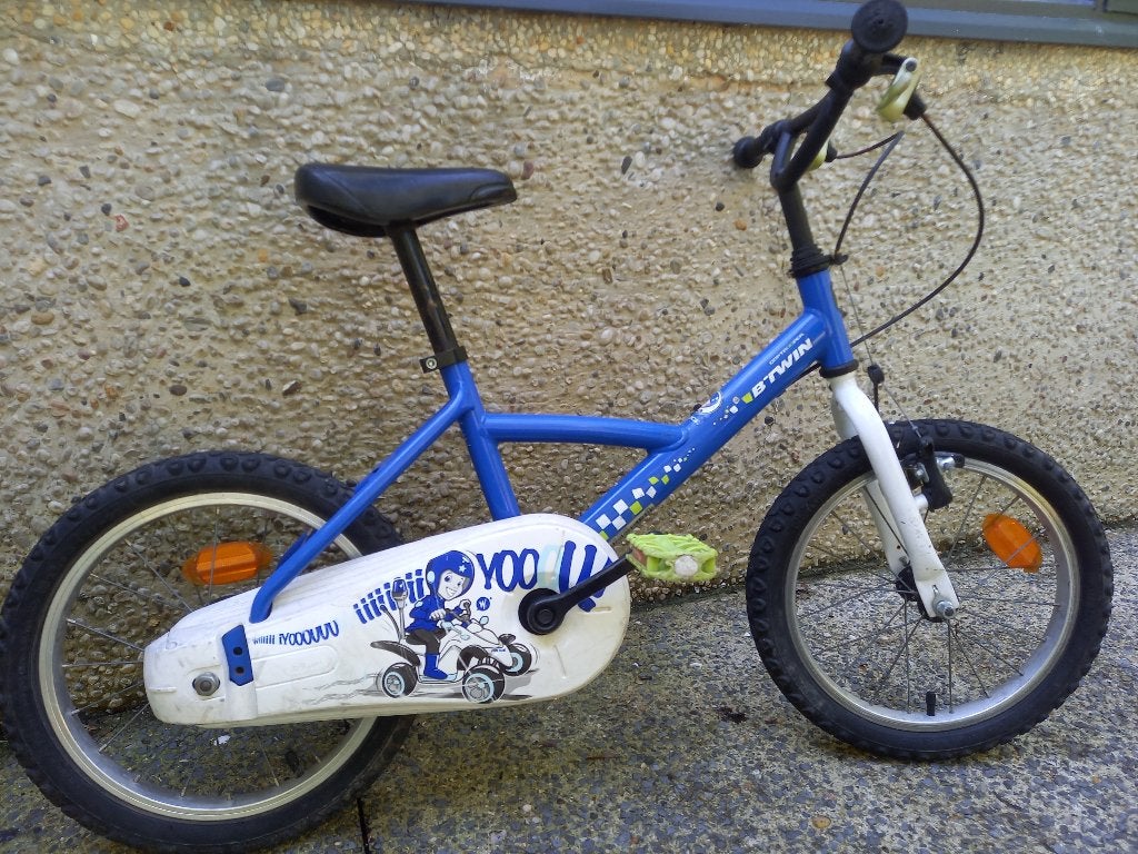 Btwin cop trooper 16 inch kinderfiets 4 tot 7 jaar, Ophalen, 16 tot 20 inch, Zo goed als nieuw, BTwin Décathlon
