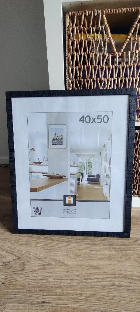 Cadre en bois noir 40X50, Ophalen, 50 cm, Nieuw, Fotolijst